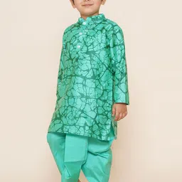 Sethukrishna Boys Abstract Printed Regular Kurta With Dhoti Pants image 5