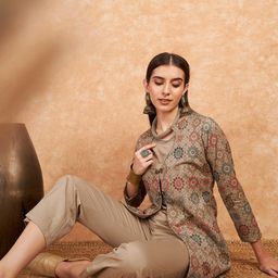 Sangria Woven Design Co-ord Set-image-97