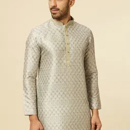 Manyavar Geometric Woven Design Kurta with Pyjamas image 5