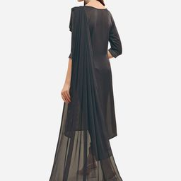 KALINI Ethnic Motifs Printed Regular Sequinned Kurta With Trousers & Dupatta image 5