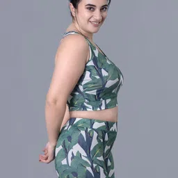 Keepfit Plus Size Abstract Printed Round Neck Swim Set image 2