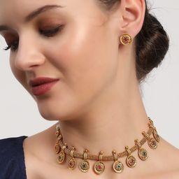 Anouk Gold-Plated Stone-Studded Jewellery Set-10