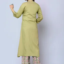 MAUKA Mandarin Collar Kurta with Palazzos & Dupatta image 5
