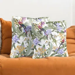 LUSHLYF White & Grey Floral Velvet Square Cushion Covers-image-15