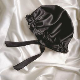 Mueras Women Black Hair Bonnet Sleep Cap-image-47