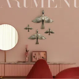 THE ARTMENT Set of 4 Silver-Colored Minimalist Wall Decor-15