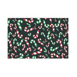 THEYAYACAFE Red & Black 7 Pieces Printed Tablemats & Table Runner image 5