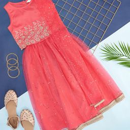 AKKRITI BY PANTALOONS Girls Embroidered Ready To Wear Lehenga & Blouse With Dupatta-picture-55