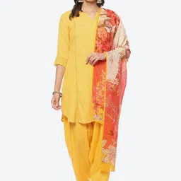 Biba Women Woven design Kurta With Salwar & Dupatta-15