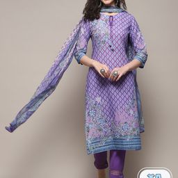 Biba Ethnic Motifs Printed Straight Kurta & Trousers With Dupatta-image-67