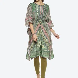 Biba Ethnic Motifs Printed Kurta With Leggings-picture-15