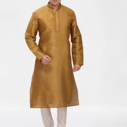 RG DESIGNERS Men Gold-Toned Kurta with Pyjamas-picture-13