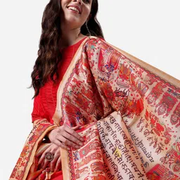 KALINI Women Striped Kurta with Trousers with Digital Print Dupatta-picture-1