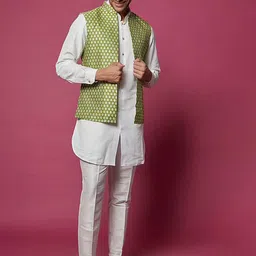 RNG Safawala Mandarin Collar Long Sleeves Kurta with Trousers-picture-29