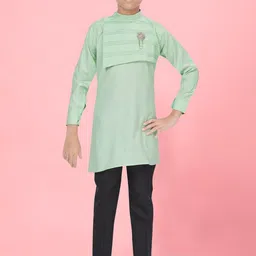 Aarika Boys Pure Cotton A-Line Kurta With Pyjamas-18