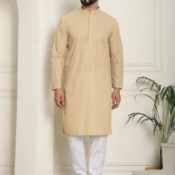 SOJANYA Geometric Embroidered Thread Work Pure Cotton Straight Kurta With Churidar-image-60