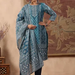 Rain & Rainbow Ethnic Motifs Printed Kurta With Trousers & Dupatta-54