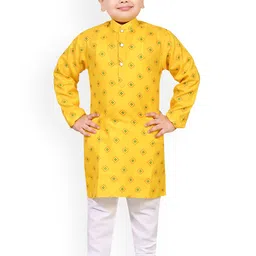 BAESD Boys Printed Regular Cotton Kurta With Pyjamas-69