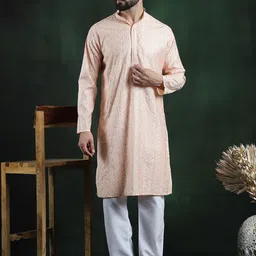 SOJANYA LUXE Floral Embroidered Regular Thread Work Kurta with Pyjamas-picture-17