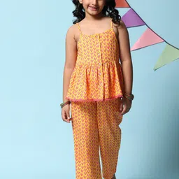 Biba Girls Printed Kurta with Trousers-picture-15