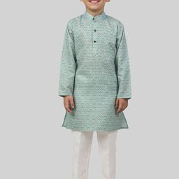 ahhaaaa Boys Ethnic Motifs Printed Regular Kurta With Pyjama-49