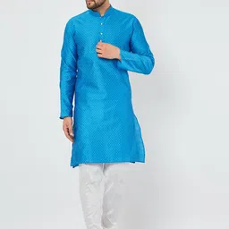 Armaan Ethnic Men Pure Silk Kurta with Churidar-image-74