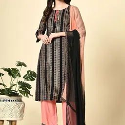 DOISA Women Printed Regular Kurta with Trousers & With Dupatta-34