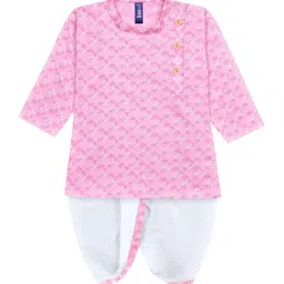 BAESD Boys Ethnic Motifs Printed Mandarin Collar Kurta with Dhoti Pants-44
