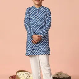 FASHION DREAM Boys Floral Printed Regular Kurta with Pyjamas-picture-35