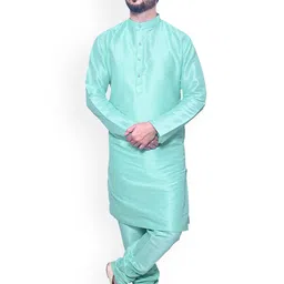 Om Shubh Mangalam Men Regular Dupion Silk Kurta with Pyjamas-image-94