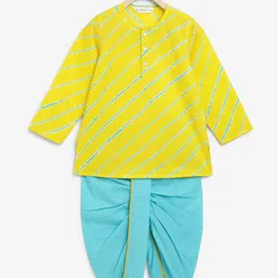 Campana Boys Leheriya Printed Pure Cotton Kurta with Dhoti Pants-14