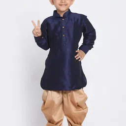 JBN Creation Boys Mandarin Collar Kurta With Dhoti Pants-79