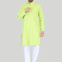 TAHVO Striped Regular Pure Cotton Kurta with Pyjamas-picture-29