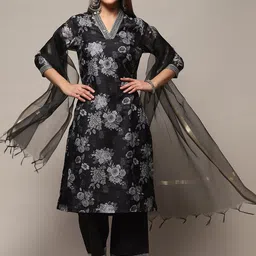 Biba Women Floral Printed Regular Kurta with Palazzos & Dupatta-picture-8