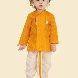 Ethniks Neu-Ron Boys Ethnic Motifs Printed Pure Cotton Kurta with Dhoti Pants-36