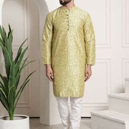 SOJANYA Floral Printed Mandarin Collar Kurta With Churidar-image-91