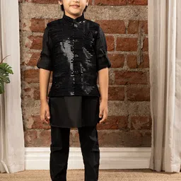 Ministitch Boys Embroidered Regular Kurta with Pyjamas-72