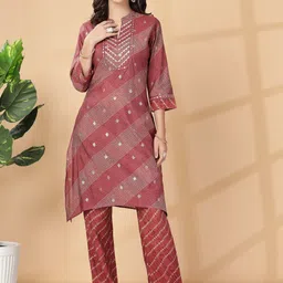 Nayam By Lakshita Floral Printed Regular Cotton Kurta with Trousers-picture-53