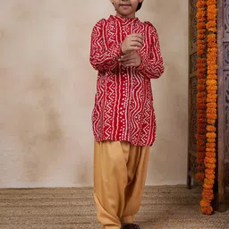pspeaches Boys Floral Regular Kurta with Pyjamas-26