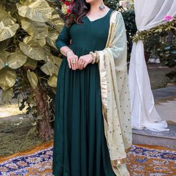Chandbaali Anarkali Kurta with Trousers & Dupatta-picture-4