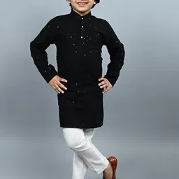 ahhaaaa Ethnic Motifs Embroidered Sequinned Kurta with Pyjamas-51