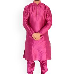 Om Shubh Mangalam Men Regular Dupion Silk Kurta with Pyjamas-image-31