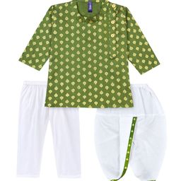 BAESD Boys Ethnic Motifs Printed Regular Kurta with Pyjamas-7