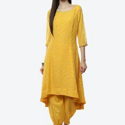 Biba Women Yellow Ethnic Motifs Kurta with Patiala-picture-40