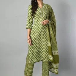 DOISA Floral Printed Regular Kurta With Trouser & With Dupatta-picture-30