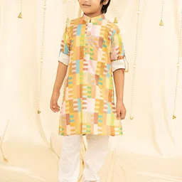 Ministitch Boys Printed Regular Kurta with Pyjamas-17
