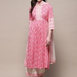 Biba Women Ethnic Motifs Printed Regular Kurta with Palazzos & With Dupatta-image-30