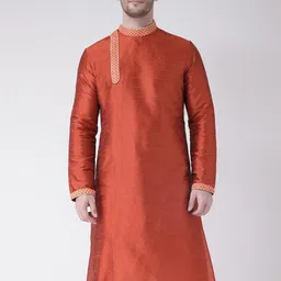 DEYANN Silk Kurta with Churidar Pant set with Mandarin Collar-picture-41