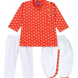 BAESD Boys Ethnic Motifs Printed Regular Kurta with Pyjamas-8