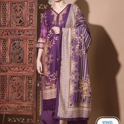 Vbuyz Ethnic Motifs Printed V-Neck Chanderi Silk Straight Kurta & Palazzos With Dupatta-picture-27